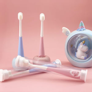 Denoswim 1 chiếc bàn chải đánh răng cho bé bàn chải đánh răng mềm trẻ mới biết đi chăm sóc răng miệng bàn chải đánh răng tay cầm vòng tròn tròn cho trẻ em