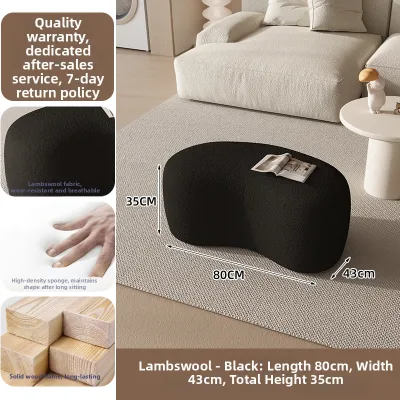 Cute & Creamy Design Long Bench Stool