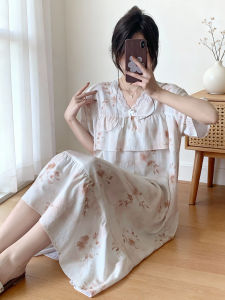 KASIHAN | Short Sleeve Large Size Cotton-Like Light Summer Nightdress