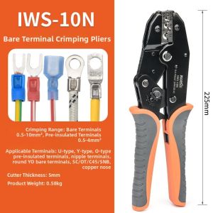 Cold Press Forked End Insulated Wire Terminal Crimping Pliers