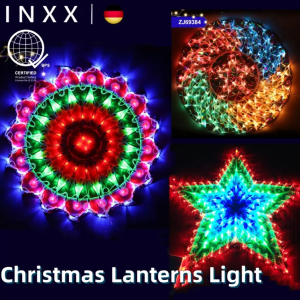 LED Christmas light Parol Christmas Lanterns Light Outdoor Christmas Parol with lights LED Peacock Light Love Light Five-Pointed Star Sun Light Christmas Tree Decoration Led Light Lantern Flower Design Lantern Lights for Party Holiday