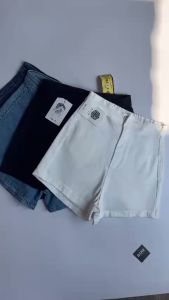 Quần short jean nữ Lưng Cao Chất Vãi có độ co giãn có túi 2 bên ( jean giãn ) 1 cúc