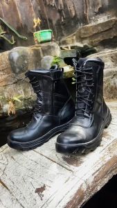Sepatu PDL Kulit sepatu boots TNI/POLRI Security Pria