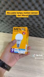 LAMPU LED SENSOR GERAK MEVAL 9 WATT / LED BULB MOTION SENSOR 9 WATT MEVAL