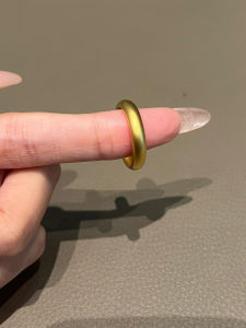 Classic Versatile Ancient Style Heritage 4mm Wide Face Simple Bracelet Ring Female 18K Gold Couple Wedding Ring Couple Rings Rings