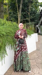 gamis rayon candi mekar shalda batik tema akrilik dress