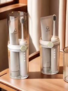 Mouthwash Cup Set Travel Toothbrush Box  2-In-1 Portable Travel Toothbrush Box