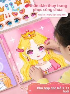 MONLEYTA | Sách Dán Nhãn và Trang Điểm Công Chúa Giáo Dục cho Bé Gái 3-6 Tuổi