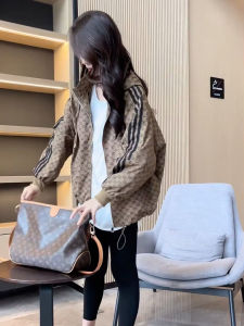 Three-Bar Casual Baseball Jacket Womens Spring Autumn Style Thin Sport Coat Short Outerwear Windbreaker Compact Size