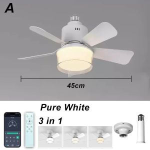 Ceiling Fan Lights RGB APP Remote Control Dimming Smart Light E27 Socket Timed for Living Room Kitchen Bedroom LED Lighting