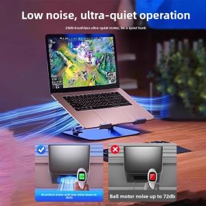 Adjustable Cooling Laptop Stand with Fan for 16-inch Gaming Laptops