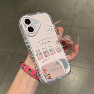 Princess Will Be Happy Phone Case Simple Cute Anti-Fall Bracket for iPhone 17/16 pro Max Huawei Mate 70 Pura 80 pro Xiaomi 17/15 Reno 14 Vivos 30