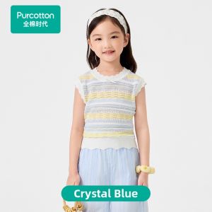 Purcotton | Girls Cotton Short Sleeve Tshirt Tank Top