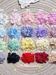 Handmade Embroidery Flower Petal Fabric Pressed Flower Mini 9mm 3D BJD Doll Clothes Hair Accessories DIY Auxiliary Materials