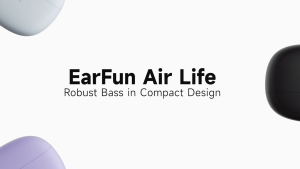 EarFun Air Life Wireless Earbuds 12mm Driver with Deep Bass Bluetooth 5.4 In-Ear Earbuds 4 Mics AI ENC Call 35H Playtime 30 Preset EQs Via App Comfortable Fit Wireless Charging IPX5 Waterproof