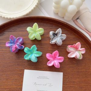 【♡Lovely girls house♡】Hawaiian Flower Hair Clamp Bright Chroma Color Ladies Shark Hair Clip Hair Accessories