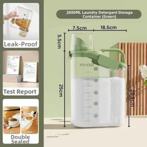 Moisture-proof Large Capacity Transparent Laundry Detergent Storage Box