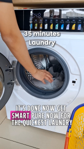 Giselle Front Load Washing Machine & Fryer | Smart Washer | Rapid 42 | Scheduled Wash | Energy Saving 10KG/7KG