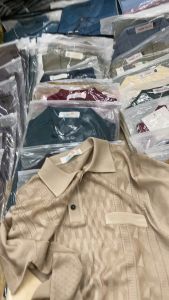 Áo Thun Nam Trung Niên Mông Tơ Ghi Paris Loại Đẹp Có Túi Ảnh Thật