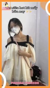 Set đồ nữ áo trễ vai babydoll voan tơ phối quần short tacta phong cách hàn quốc Padora B785