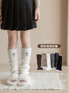 ถุงเท้าเด็กผ้าฝ้ายผสมฤดูใบไม้ร่วงฤดูหนาว ถุงเท้าเด็กผู้หญิงแบบหนา ดีไซน์ผีเสื้อ ขอบลูกไม้ ถุงเท้าเด็กผู้หญิง ผ้าฝ้ายผสม