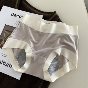 Seamless Comfortable Triangle Period Underwear Breathable Womens Briefs Mid-Waist Leakproof Shorts for Young Ladies