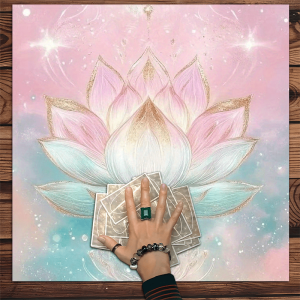 VIKAMA Tarot Divination Lotus Tablecloth Flowing Light Star Point Energy Field Totem Spiritual Meditation Bohemian Living Room