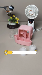 Fan Cooling Tool Hanging with 4 Ice Cup Fan Cooling Accessories Functional Quick Cooling Portable Add Ice Cubes Fan Tool Set Home
