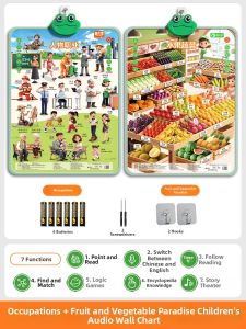 TONGMUXING | Educational Animal Knowledge Interactive Talking Chart Wall Toy