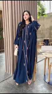 Lozy Sandra Kaftan Jumbo Motif Batik Dewasa Terbaru 2025 Bahan Rayon Adem Simple Mewah Elegan