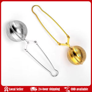Tea Infuser Stainless Steel Sphere Mesh Tea Strainer Coffee Herb Spice Filter Diffuser Handle Tea Ball Match Tea Bags Portable Tea Infuser Stainless Steel Sphere Mesh Tea Strainer Coffee Spice Filter Diffuser Handle Tea Ball Rose Gold