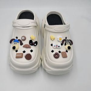 13Pcs/Set Crocs Jibbitz Charms Cute Cartoon 3D Wallace & Gromit Shoe Buckle Detachable Snack Game Shoe Flower Decoration for Crocs