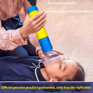 Portable Anti-Suffocation Rescue Mask Non Resuscitation Device First Aid Suction Tool for Adults Kids 2 Sizes Home CPR Inhaler