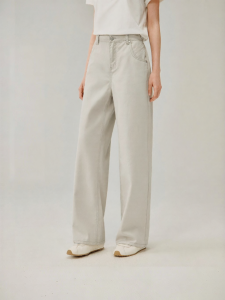 INMAN | Leisure White Slim Fit Denim Pants
