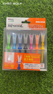 Tee golf nhựa dẻo Tabata Lift Tee Spiral GV1419 S - M - L có thể tăng chỉnh chiều cao chính hãng