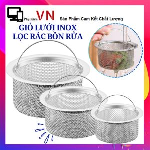 Giỏ Lưới Lọc Rác Bồn Rửa Chén Bát Inox Không Gỉ Có Quai Xách Tiện Lợi - Lọc Rác Inox  Lưới Chặn Rác Chống Tắc Nghẽn Cống Đa Năng Dễ Dàng Làm Sạch