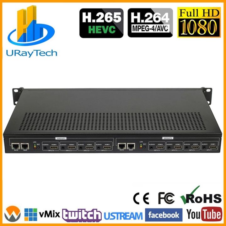 Uraytech Wireless Decoder Uraytech UHE265-8S-1U 8 HDMI Video Encoder H.265 | Lazada Indonesia