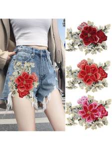 HUAYASEN | Large Embroidered 3D Peony Patch Clothes Decoration