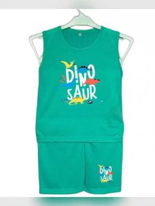 jiusenli Set Singlet Anak / setelan Anak / Laki Laki Dan Perempuan 2-10Tahun Edisi Dino Seri 16