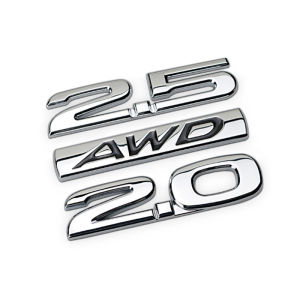 1Pcs Metal 2.0 2.5 AWD Car Side Fender Rear Trunk Emblem Badge Sticker Decals Suit for Universal carcar decoration stickers