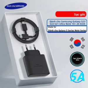 Bộ Sạc Siêu Nhanh 45W PD3.0 Cho Samsung Galaxy S22/S23 Ultra/Note 10+ 5G Bao Gồm Cáp USB Type C - Bộ Sạc Điện Thoại Có Sạc Nhanh Thích Ứng