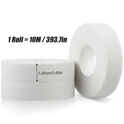 1/2 Rolls White Finger Tape Athletic Tape Feet Sports Tape for Rock Climbing BJJ Jiu Jitsu Grappling MMA Hockey Stick