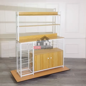 SHUMO Lemari Piring Rak Dapur Minimalis Saphire Series | Kabinet Serba Guna Bumbu Oven Microwave