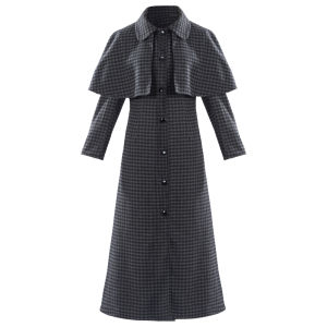 Wednesday Second Season Cos Costume Halloween Adams Family Main Female Role Woolen Coat Jacket Cosplay Womens Clothing