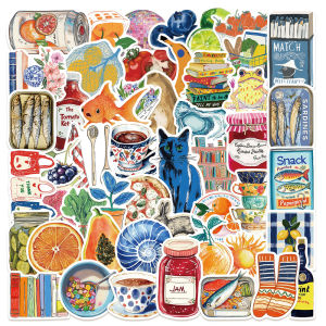 50PCS Mediterranean Tomato Art Aesthetic Stickers Laptop Graffiti Room Skateboard Waterproof Scrapbooking Phone Sticker Decals