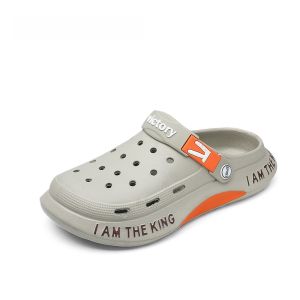 NB CROSS | NB Cross Mens 2025 New Summer Thick Bottom Clog Shoes Two-Way Wear Toe Covering Sandals Breathable EVA Slip-On Footwear