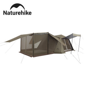 Naturehike Village 13 Pro Flagship model automatic tent Titanium Black Glue outdoor camping tent with canopy 4-8 persons family camping tent Waterproof Sun protection