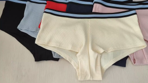 CELANA DALAM WANITA - CD BOXER PREMIUM 95% KATUN RIBBED TINGGI PINGGANG 89715