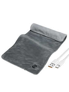 USB 5V Heating pads for Cramps & Back Pain Relief with 3 Heat SettingBody Heat Pad with Auto Shut Off23.6*11.8 InchGrey