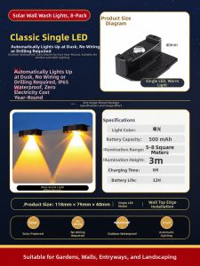 XLYS | Solar-Powered Waterproof Decorative Wall Ambiance Light